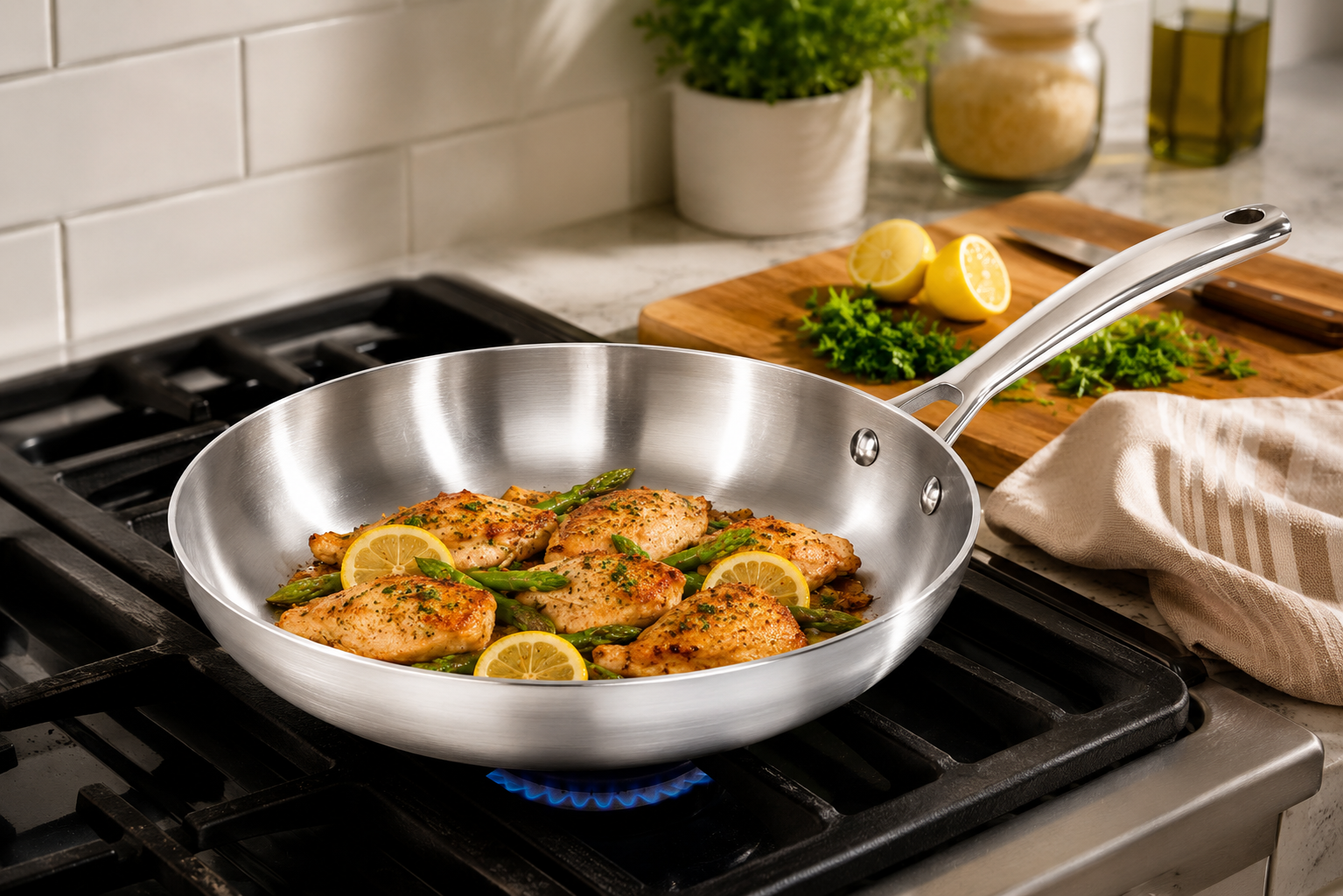 CoreClad Tri-Ply Stainless Steel Skillet Uncoated Set · 2 Piece · Seville · 9" and 11"