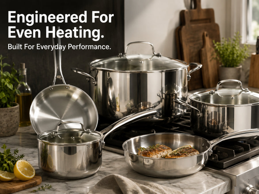 CoreClad Tri-Ply Cookware Set