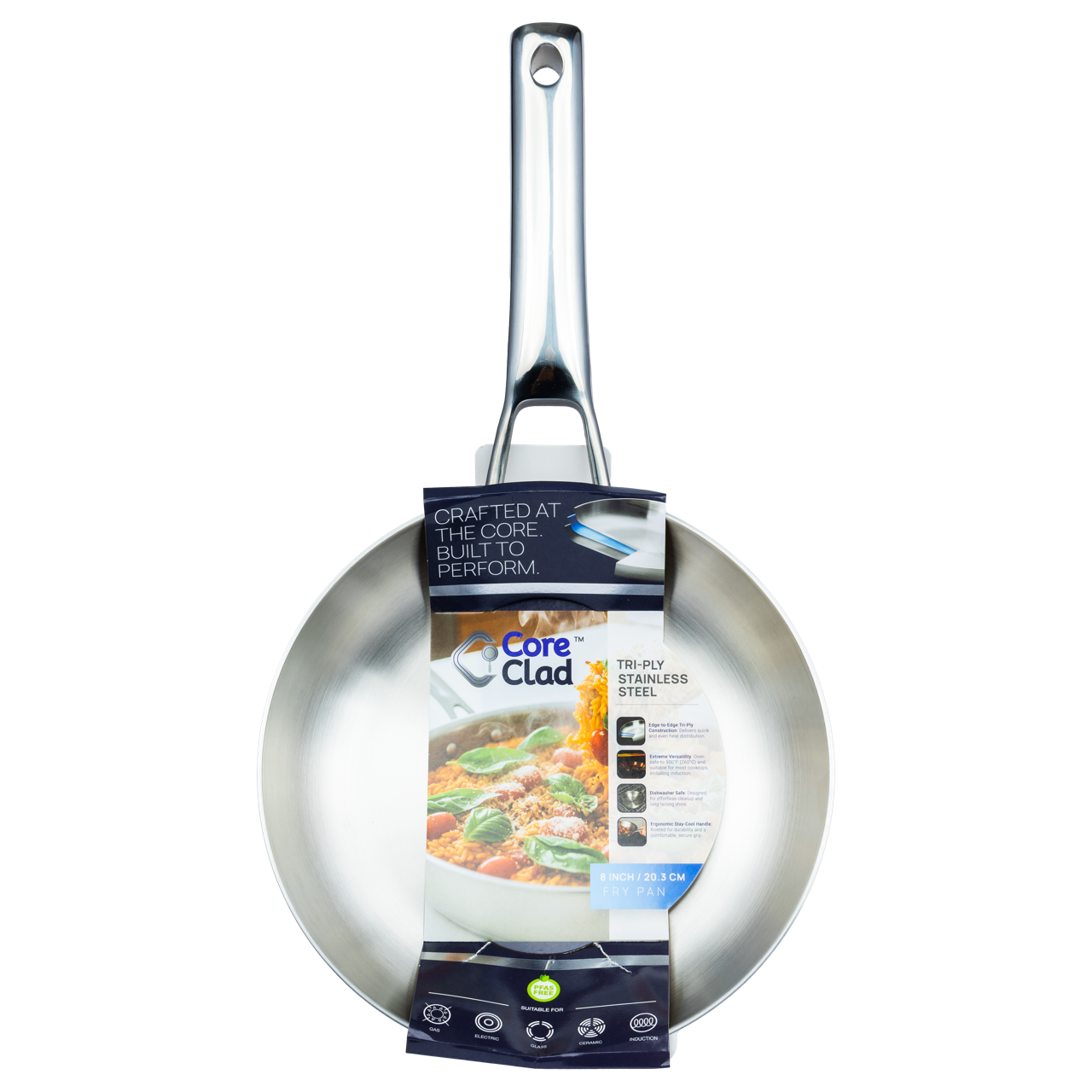 CoreClad 8 IN Tri-Ply Stainless Steel Skillet · Seville