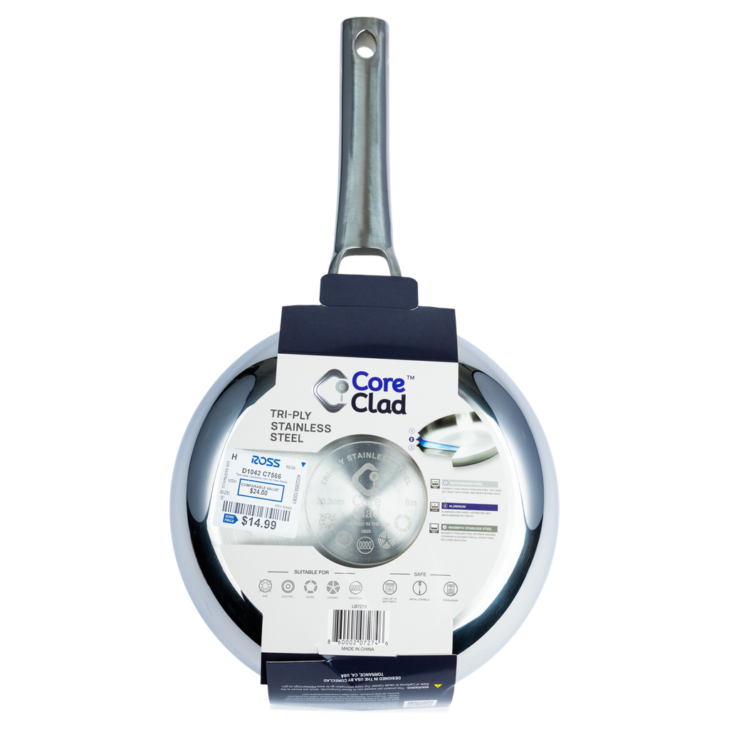 CoreClad 8 IN Tri-Ply Stainless Steel Skillet · Seville