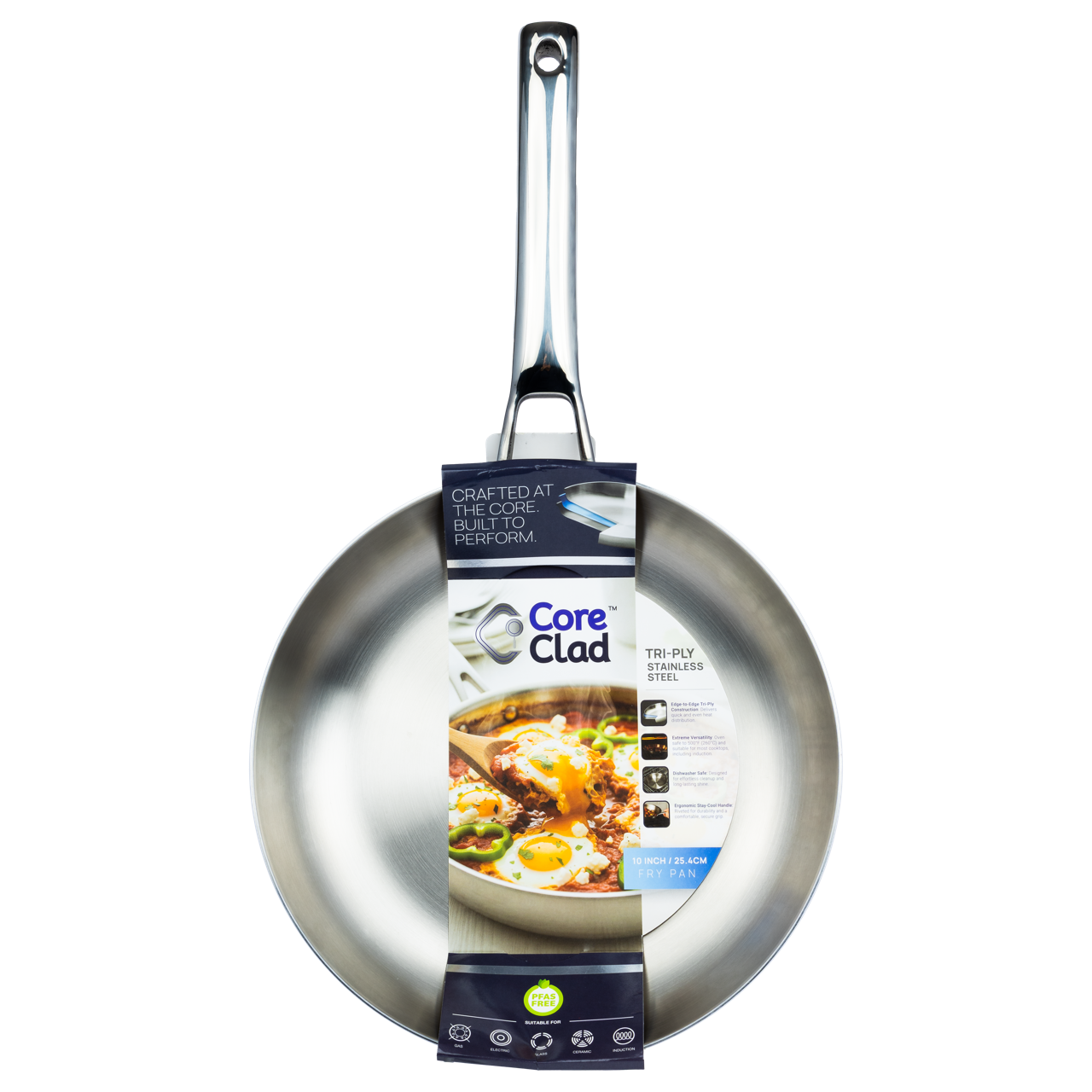 CoreClad 10 IN Tri-Ply Stainless Steel Skillet · Seville