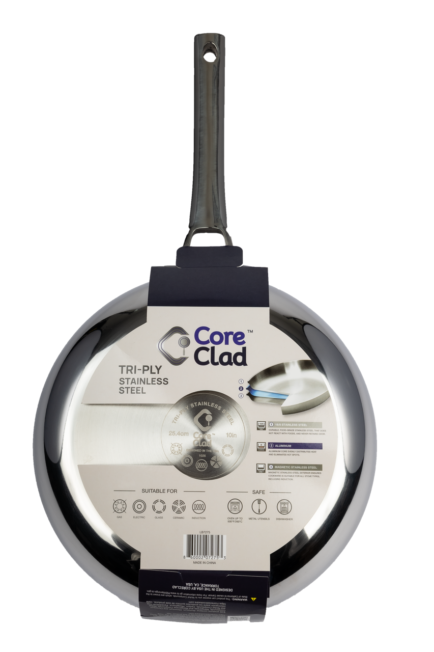 CoreClad 10 IN Tri-Ply Stainless Steel Skillet · Seville