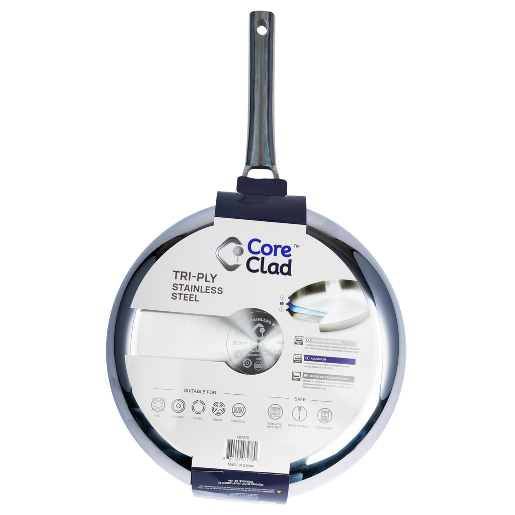 CoreClad 12 IN Tri-Ply Stainless Steel Skillet · Seville