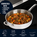 CoreClad 4.2 QT Tri-Ply Stainless Steel Saute Pan · Seville