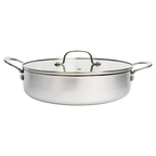 CoreClad 4.2 QT Tri-Ply Stainless Steel Low Casserole with Lid · Seville
