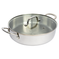 CoreClad 4.2 QT Tri-Ply Stainless Steel Low Casserole with Lid · Seville