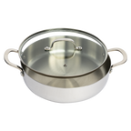 CoreClad 4.2 QT Tri-Ply Stainless Steel Low Casserole with Lid · Seville