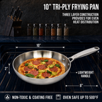 CoreClad 10 IN Tri-Ply Stainless Steel Fry Pan · Malaga