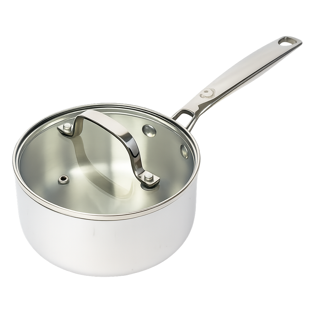 CoreClad 1.5 QT Tri-Ply Stainless Steel Sauce Pan · Malaga