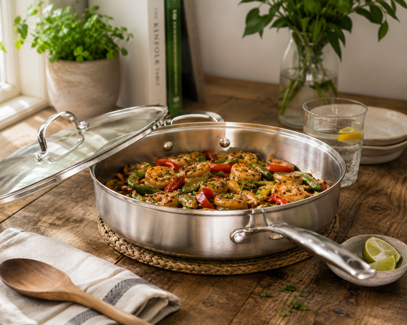 CoreClad 4.2 QT Tri-Ply Stainless Steel Saute Pan · Malaga