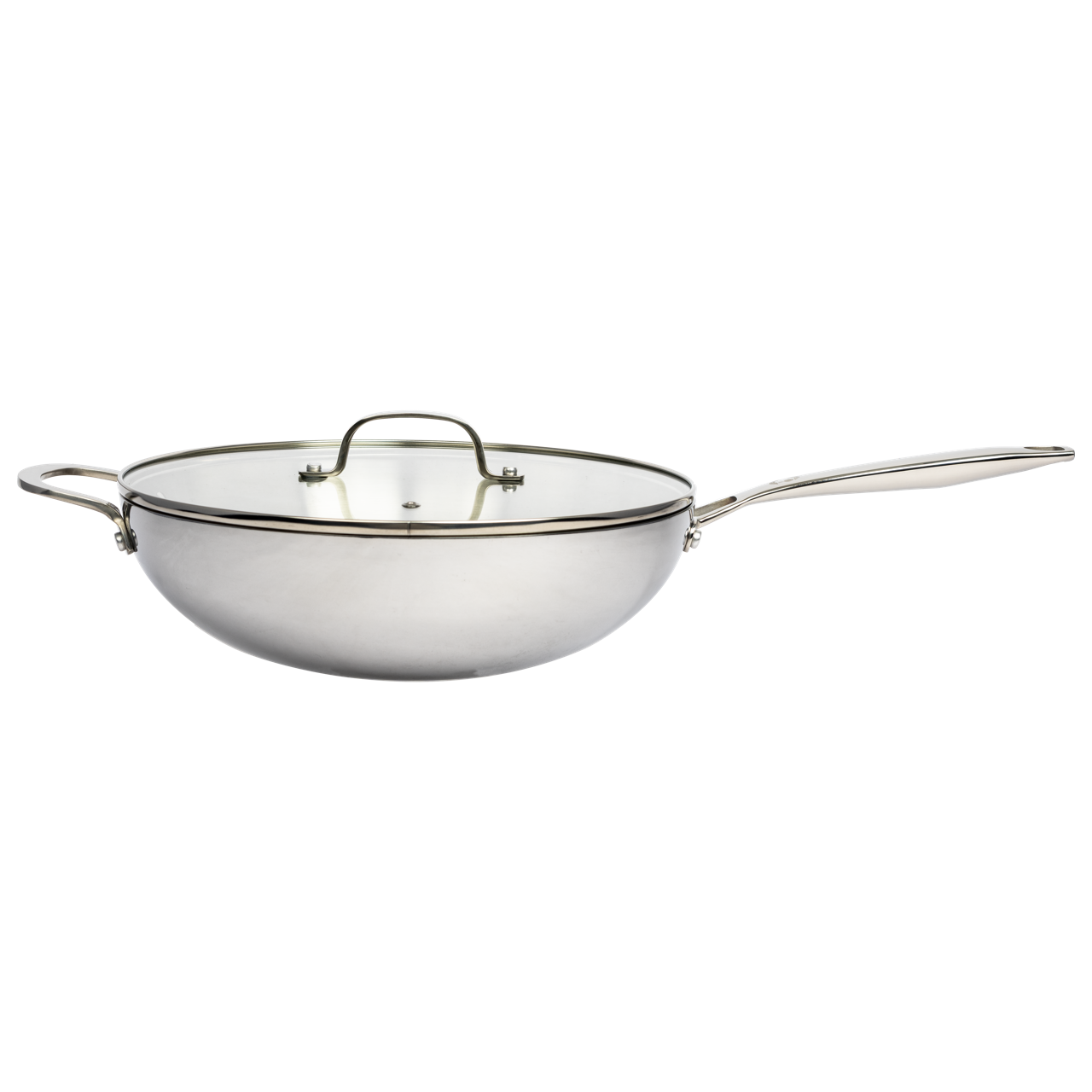 CoreClad 5 QT Tri-Ply Stainless Steel Wok · Malaga