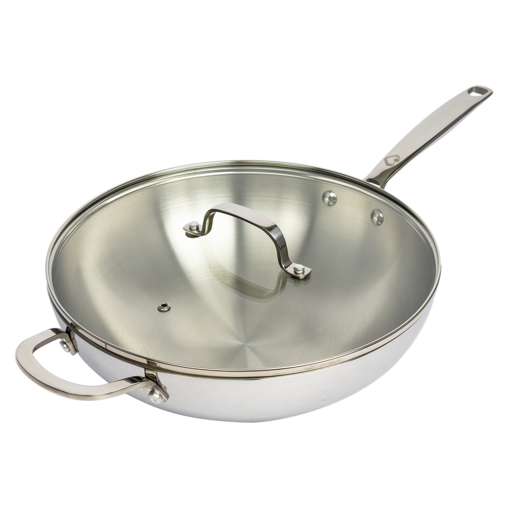 CoreClad 5 QT Tri-Ply Stainless Steel Wok · Malaga