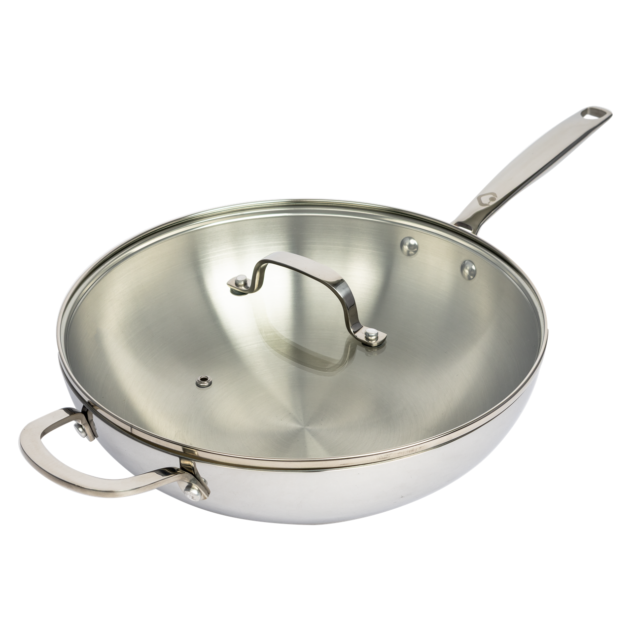 CoreClad 5 QT Tri-Ply Stainless Steel Wok · Malaga