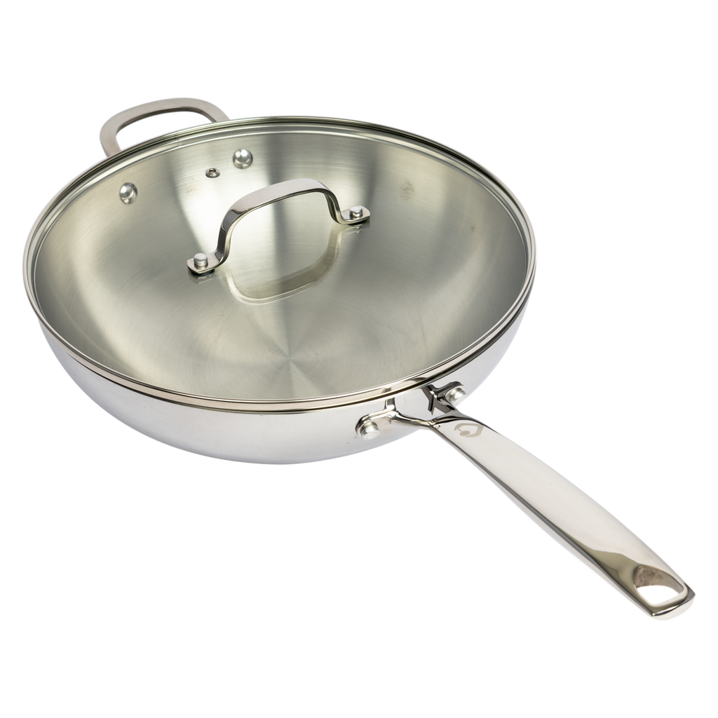 CoreClad 5 QT Tri-Ply Stainless Steel Wok · Malaga