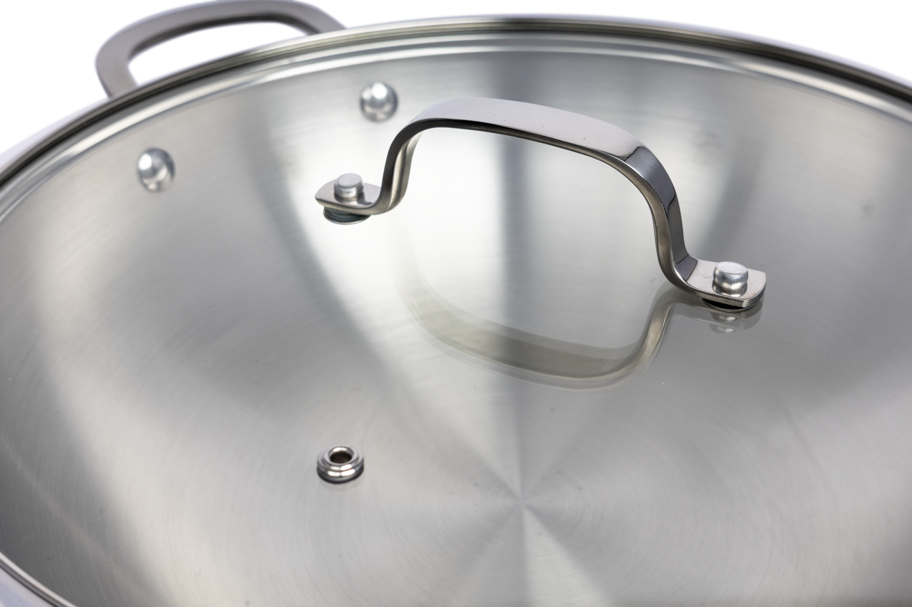 CoreClad 5 QT Tri-Ply Stainless Steel Wok · Malaga