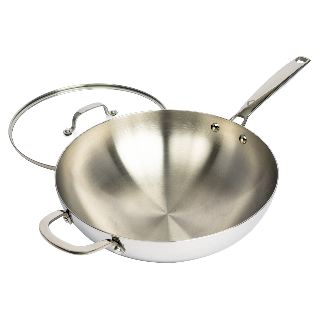 CoreClad 5 QT Tri-Ply Stainless Steel Wok · Malaga
