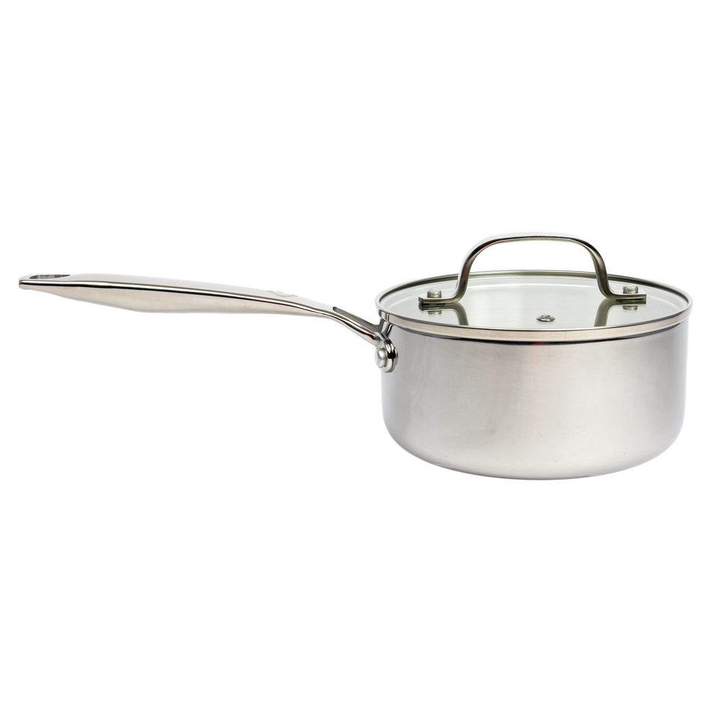 CoreClad 1.5 QT Tri-Ply Stainless Steel Sauce Pan · Malaga