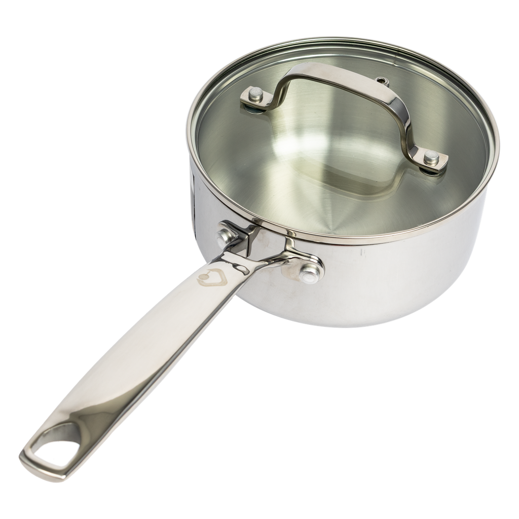 CoreClad 1.5 QT Tri-Ply Stainless Steel Sauce Pan · Malaga