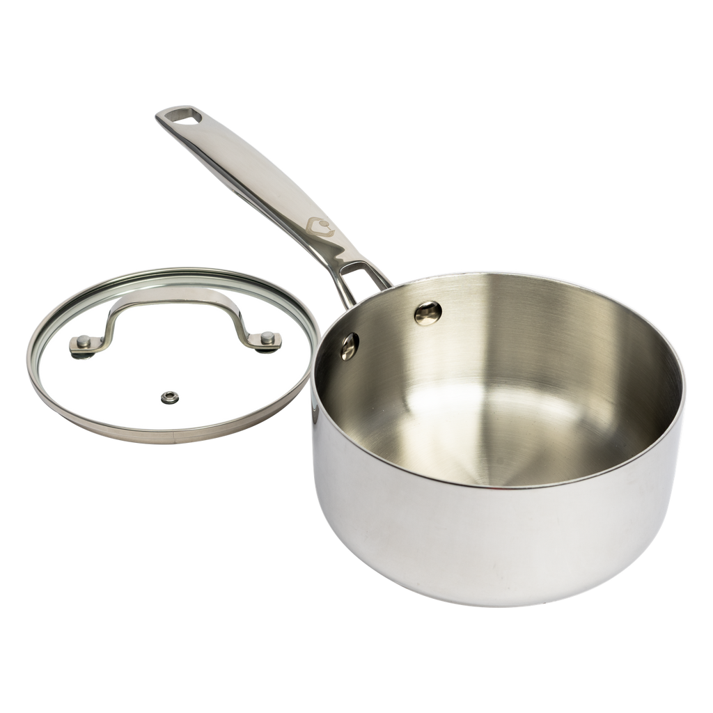 CoreClad 1.5 QT Tri-Ply Stainless Steel Sauce Pan · Malaga