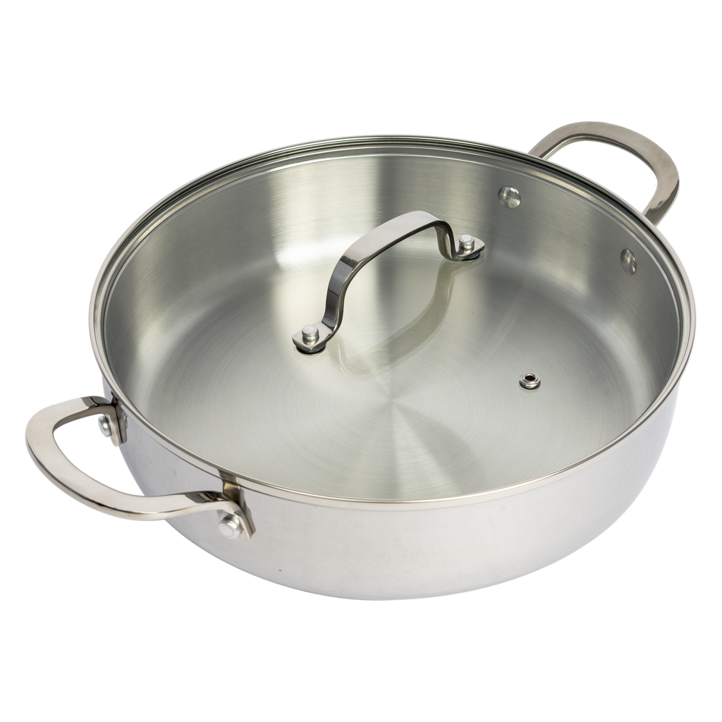 CoreClad 4.2 QT Tri-Ply Stainless Steel Low Casserole · Malaga