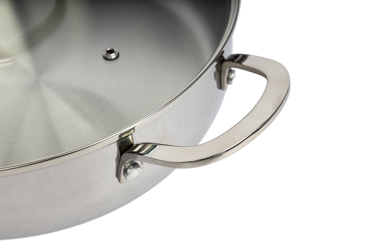 CoreClad 4.2 QT Tri-Ply Stainless Steel Low Casserole · Malaga