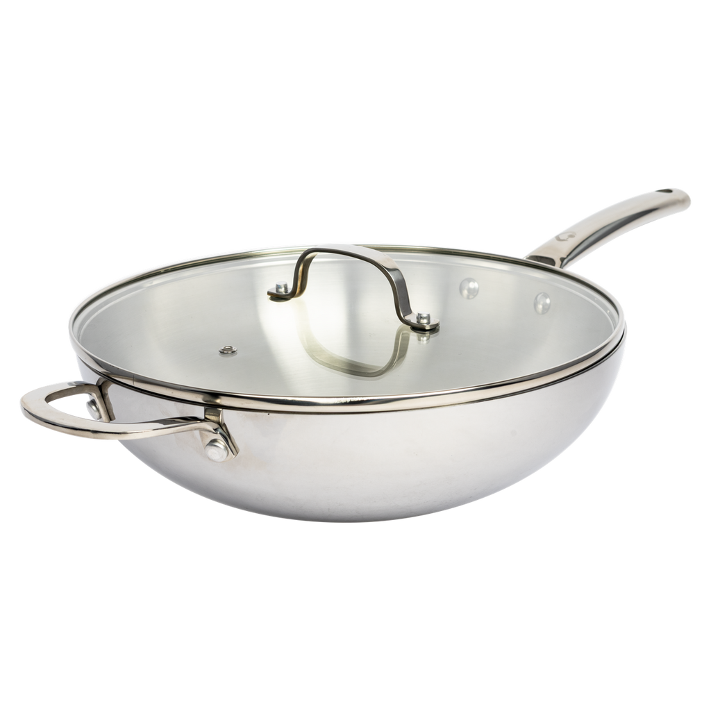 CoreClad 5 QT Tri-Ply Stainless Steel Wok · Seville