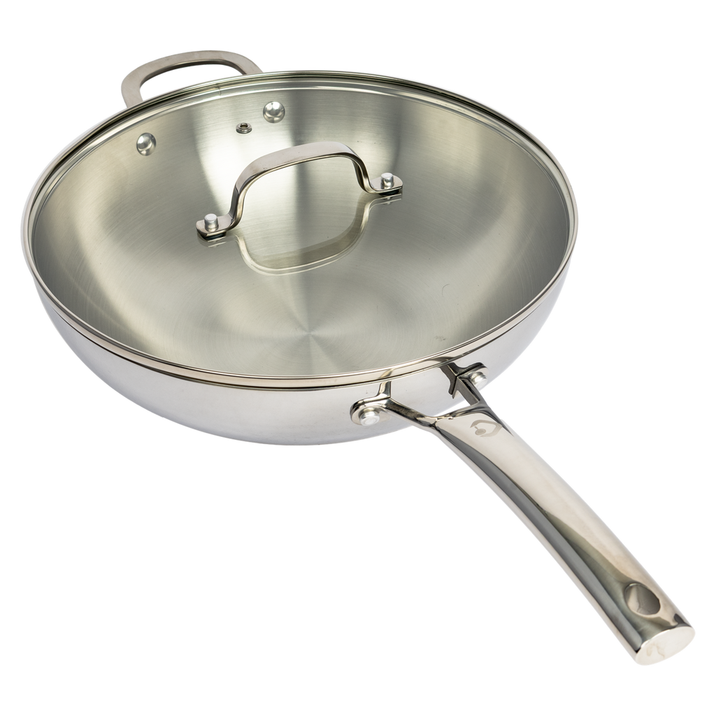 CoreClad 5 QT Tri-Ply Stainless Steel Wok · Seville