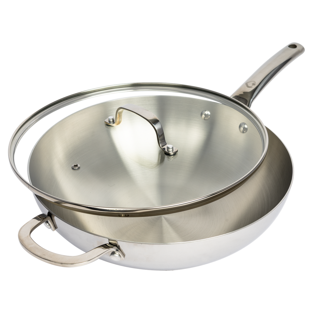 CoreClad 5 QT Tri-Ply Stainless Steel Wok · Seville