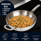 CoreClad 5 QT Tri-Ply Stainless Steel Wok · Seville