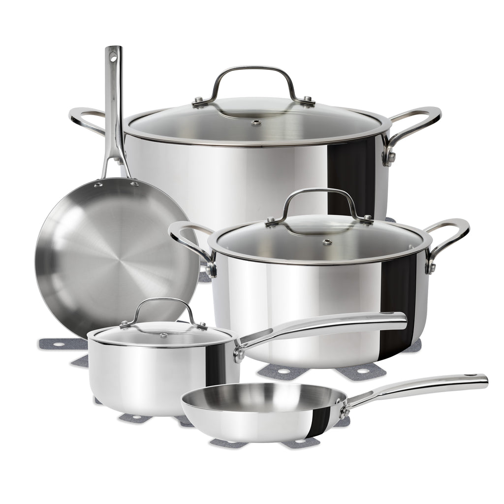 CoreClad Tri-Ply Stainless Steel Cookware Set · Seville · 10 Piece and 13 Piece