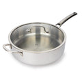 CoreClad Tri-Ply Stainless Steel Saute Pan · 6 Quart · Seville · With Glass Lid