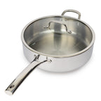 CoreClad Tri-Ply Stainless Steel Saute Pan · 6 Quart · Seville · With Glass Lid