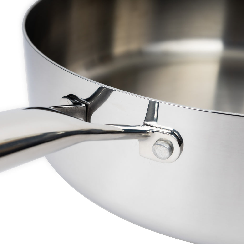 CoreClad Tri-Ply Stainless Steel Saute Pan · 6 Quart · Seville · With Glass Lid