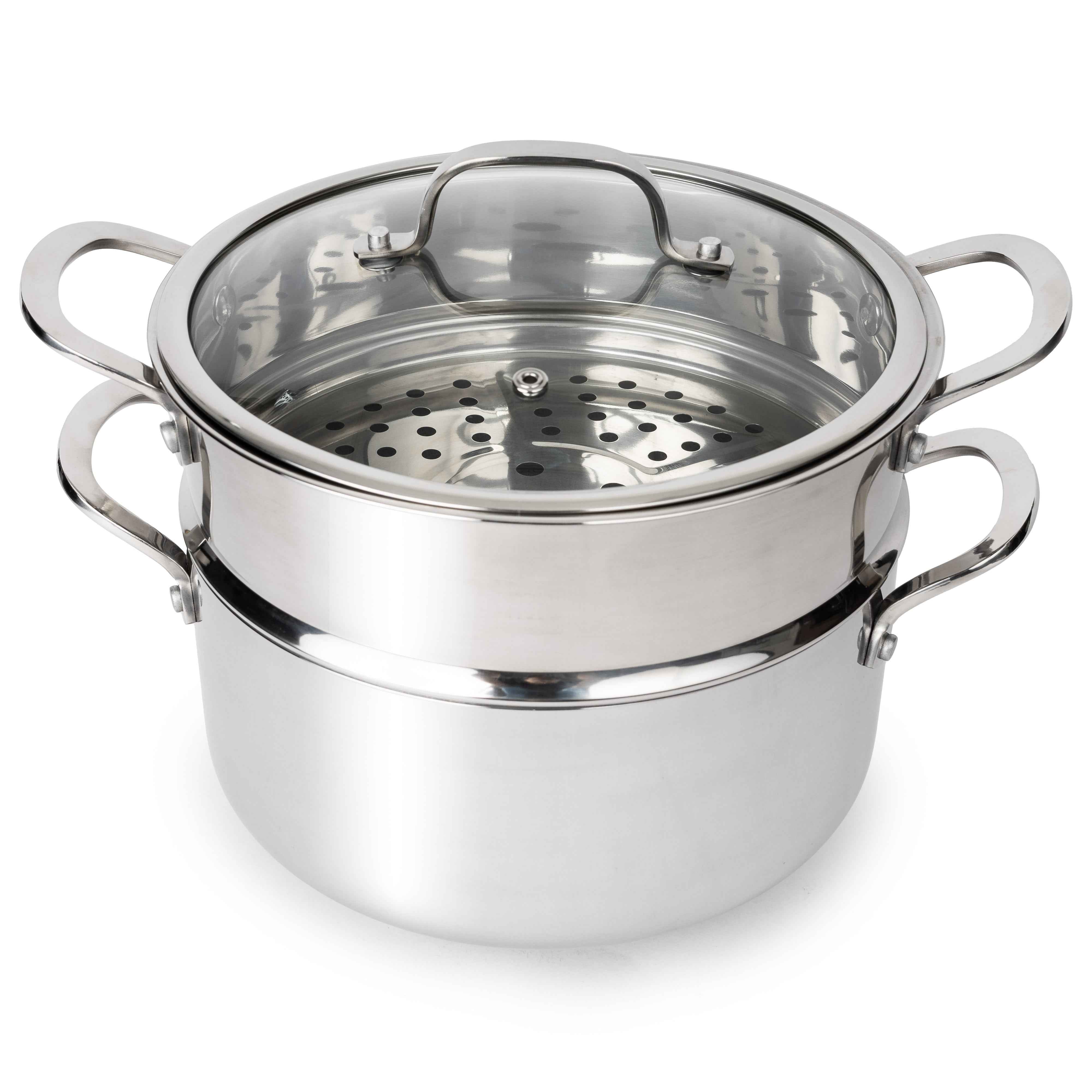 Casserole and Steamer Set, 5 Qt | Induction Ready | CoreClad