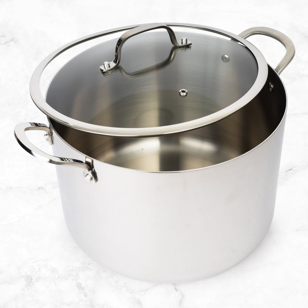 CoreClad 12 QT Tri-Ply Stainless Steel Stock Pot · Seville