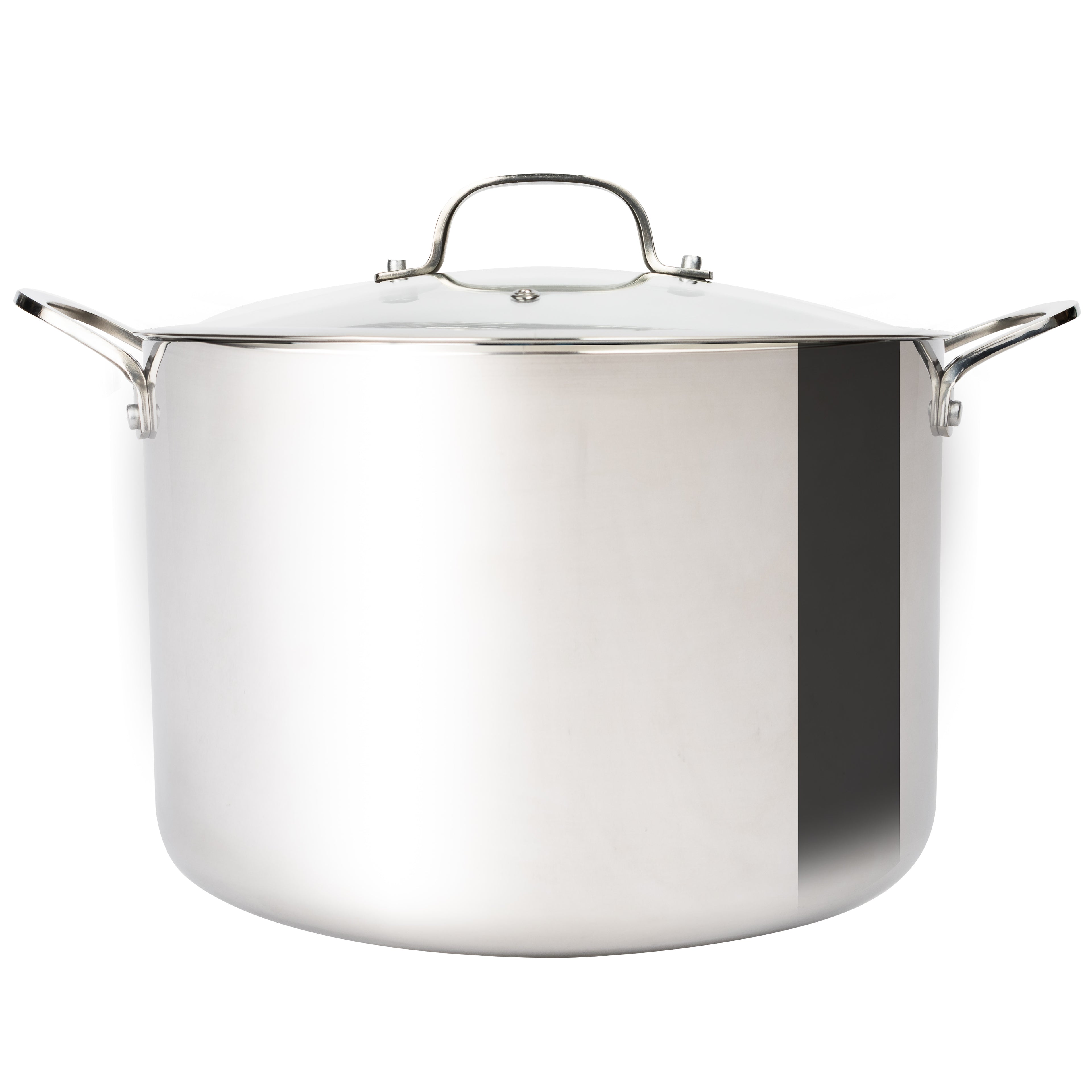 CoreClad Tri-Ply Stainless Steel Stock Pot · Seville · With Glass Lid · 8 QT and 12 QT