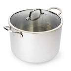 CoreClad Tri-Ply Stainless Steel Stock Pot · Seville · With Glass Lid · 8 QT and 12 QT