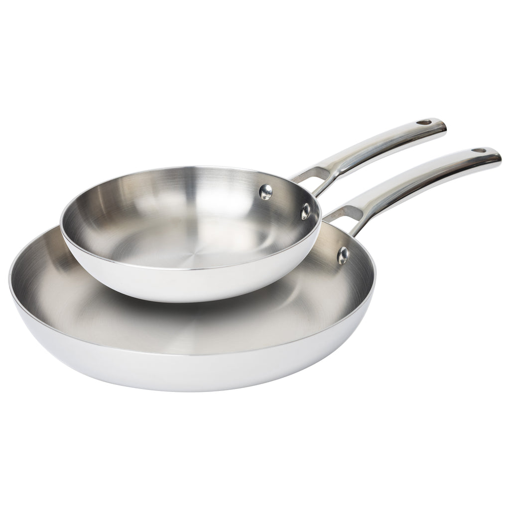 CoreClad Tri-Ply Stainless Steel Skillet Set · 2 Piece · Seville · 9" and 11"