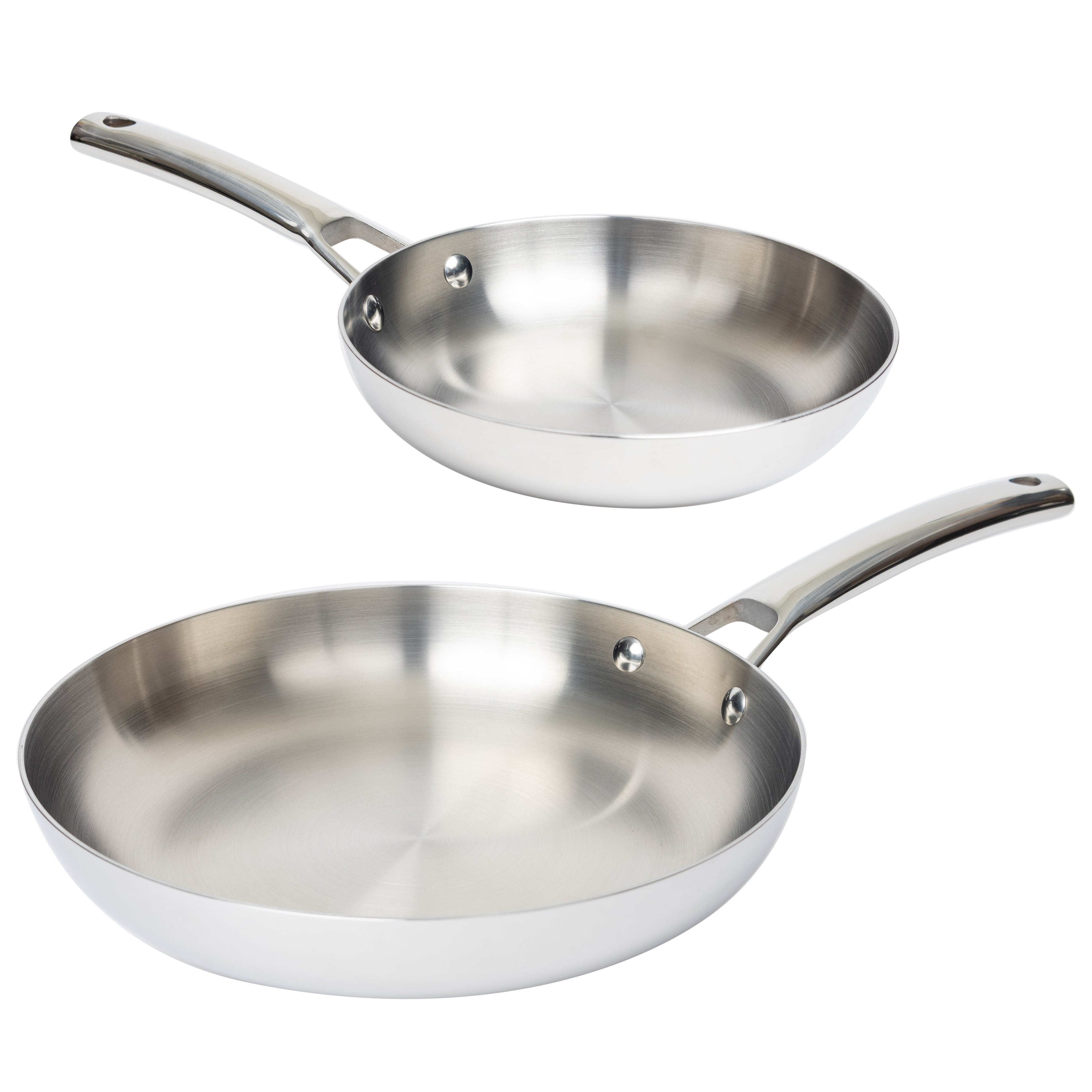 CoreClad Tri-Ply Stainless Steel Skillet Set · 2 Piece · Seville · 9" and 11"