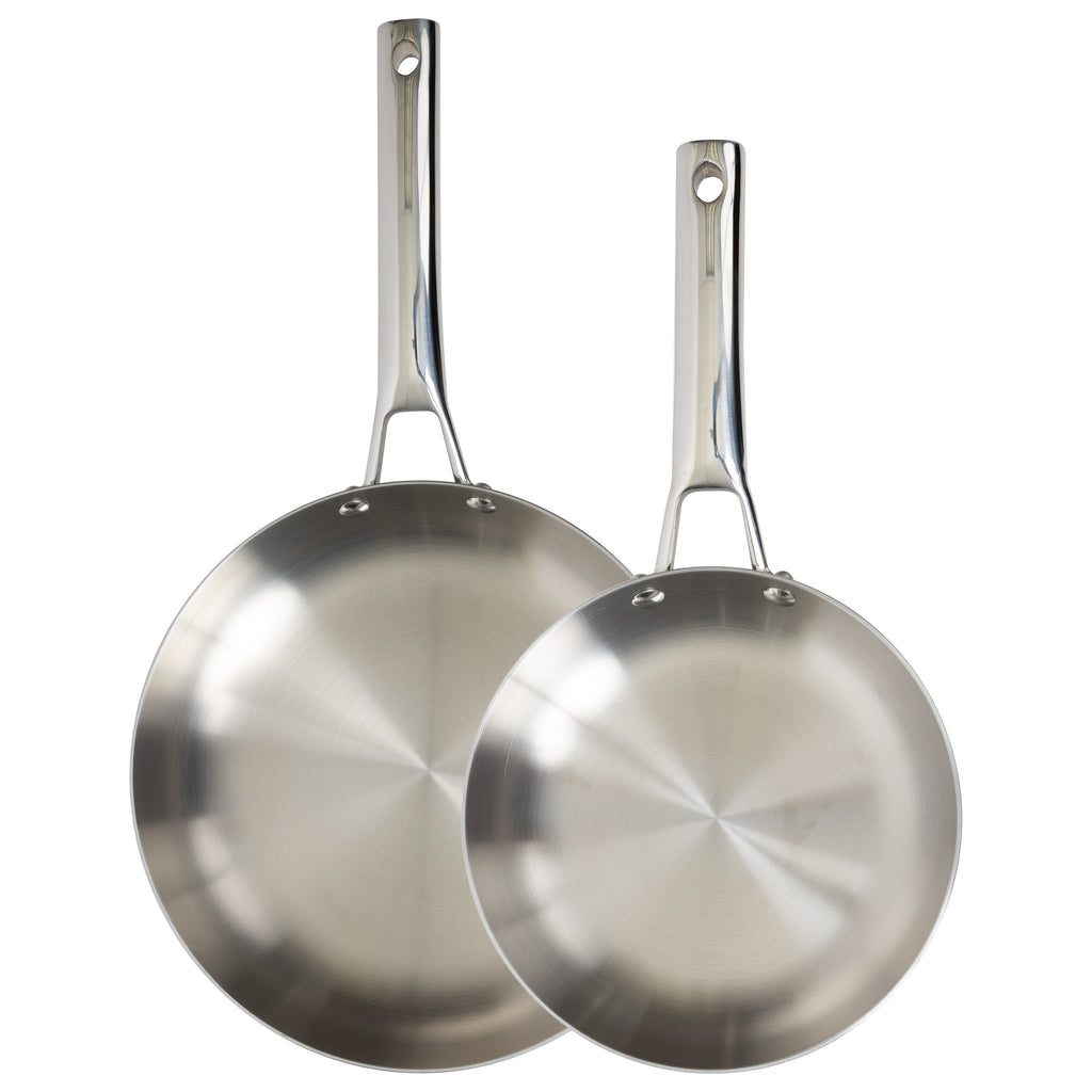 CoreClad Tri-Ply Stainless Steel Skillet Set · 2 Piece · Seville · 9" and 11"