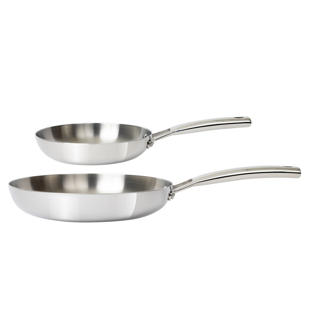 CoreClad Tri-Ply Stainless Steel Skillet Set · 2 Piece · Seville · 9" and 11"
