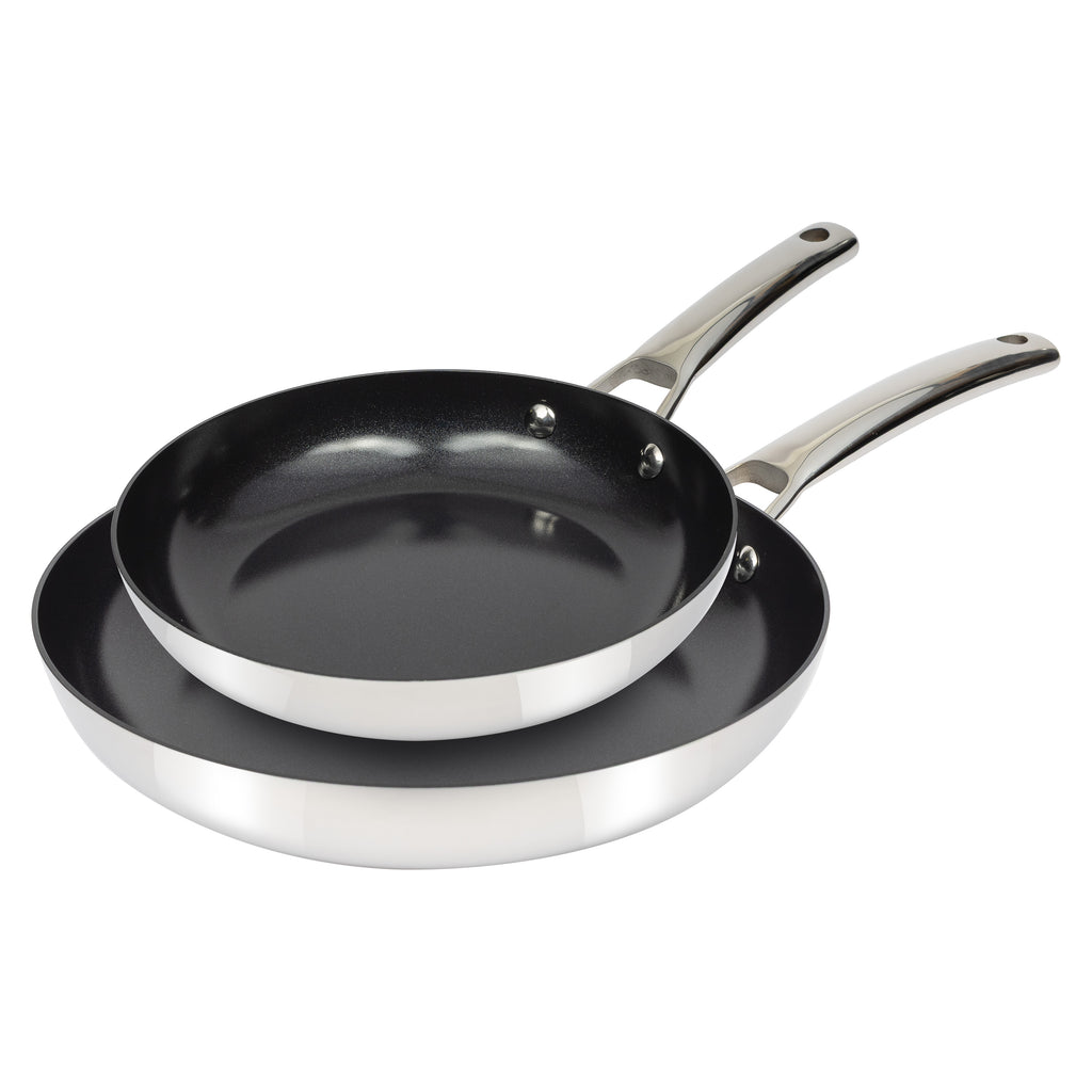 CoreClad Tri-Ply Stainless Steel Skillet Set · 2 Piece · Seville · 9" and 11"