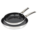 CoreClad Tri-Ply Stainless Steel Skillet Nonstick Set · 2 Piece · Seville · 9" and 11"