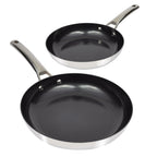 CoreClad Tri-Ply Stainless Steel Skillet Nonstick Set · 2 Piece · Seville · 9" and 11"