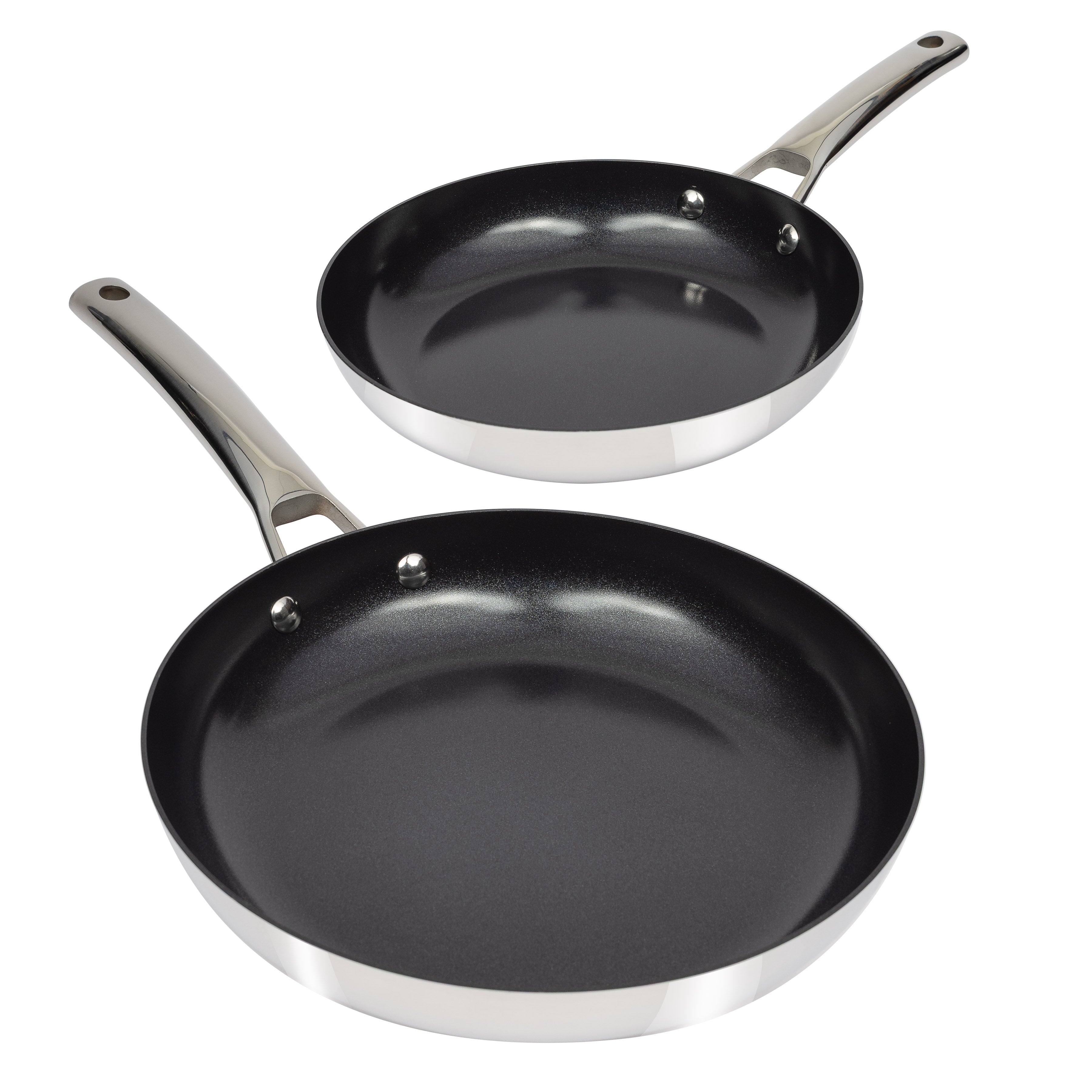 CoreClad Tri-Ply Stainless Steel Skillet Set · 2 Piece · Seville · 9" and 11"
