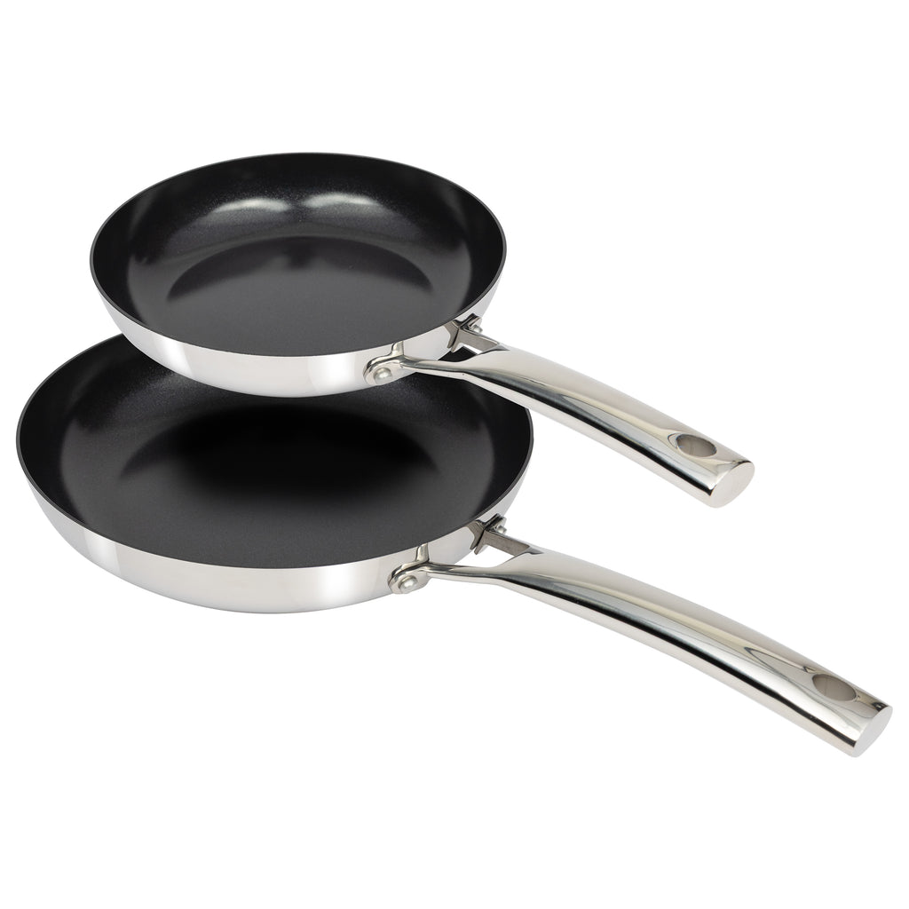 CoreClad Tri-Ply Stainless Steel Skillet Set · 2 Piece · Seville · 9" and 11"