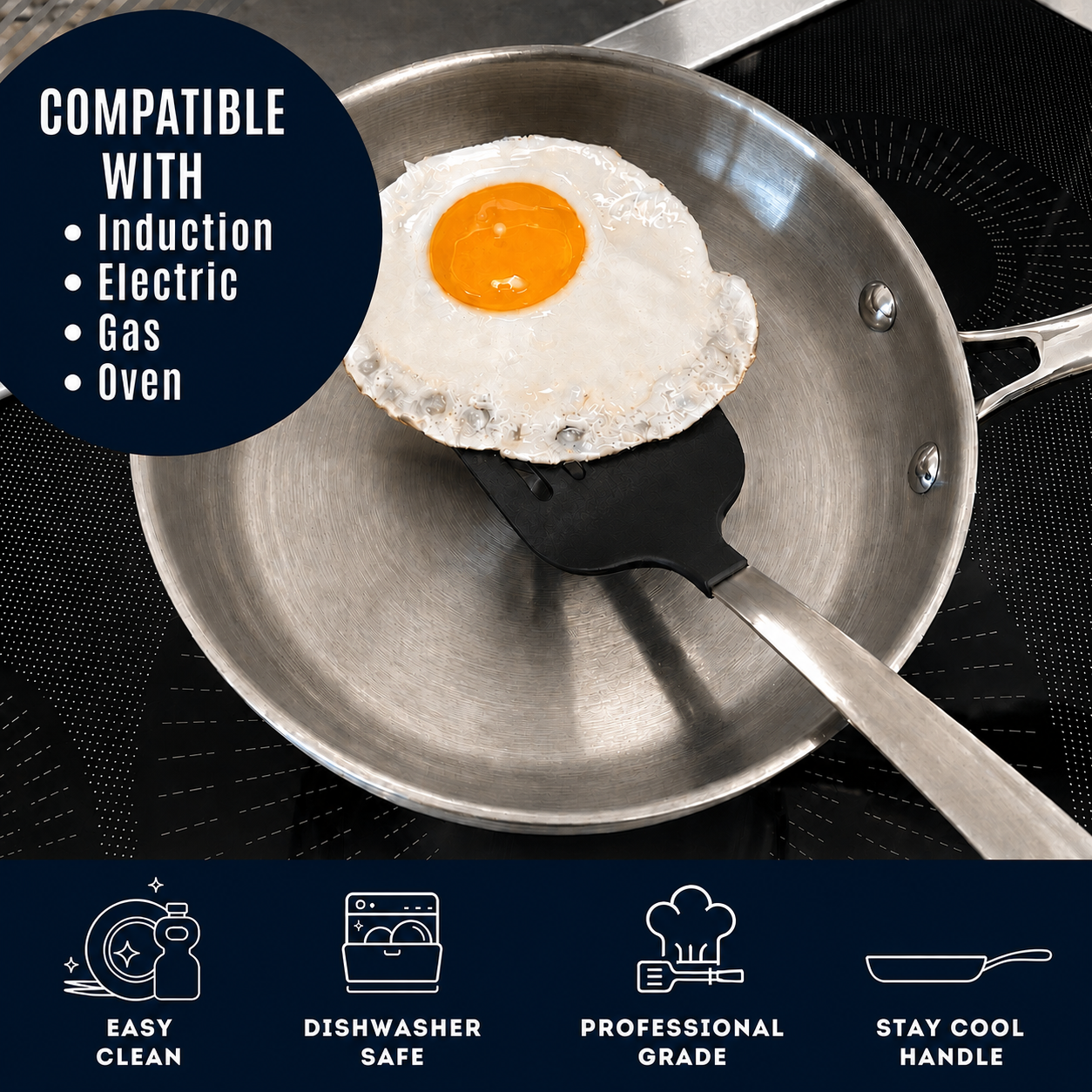 CoreClad 8 IN Tri-Ply Stainless Steel Skillet · Seville