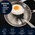 CoreClad 12 IN Tri-Ply Stainless Steel Skillet · Seville