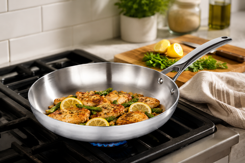 CoreClad Tri-Ply Stainless Steel Skillet Uncoated Set · 2 Piece · Seville · 9" and 11"